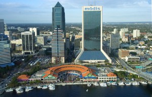 Downtown Jacksonville aerial