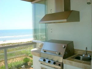 Water's Edge Terrace View with Summer Kitchen